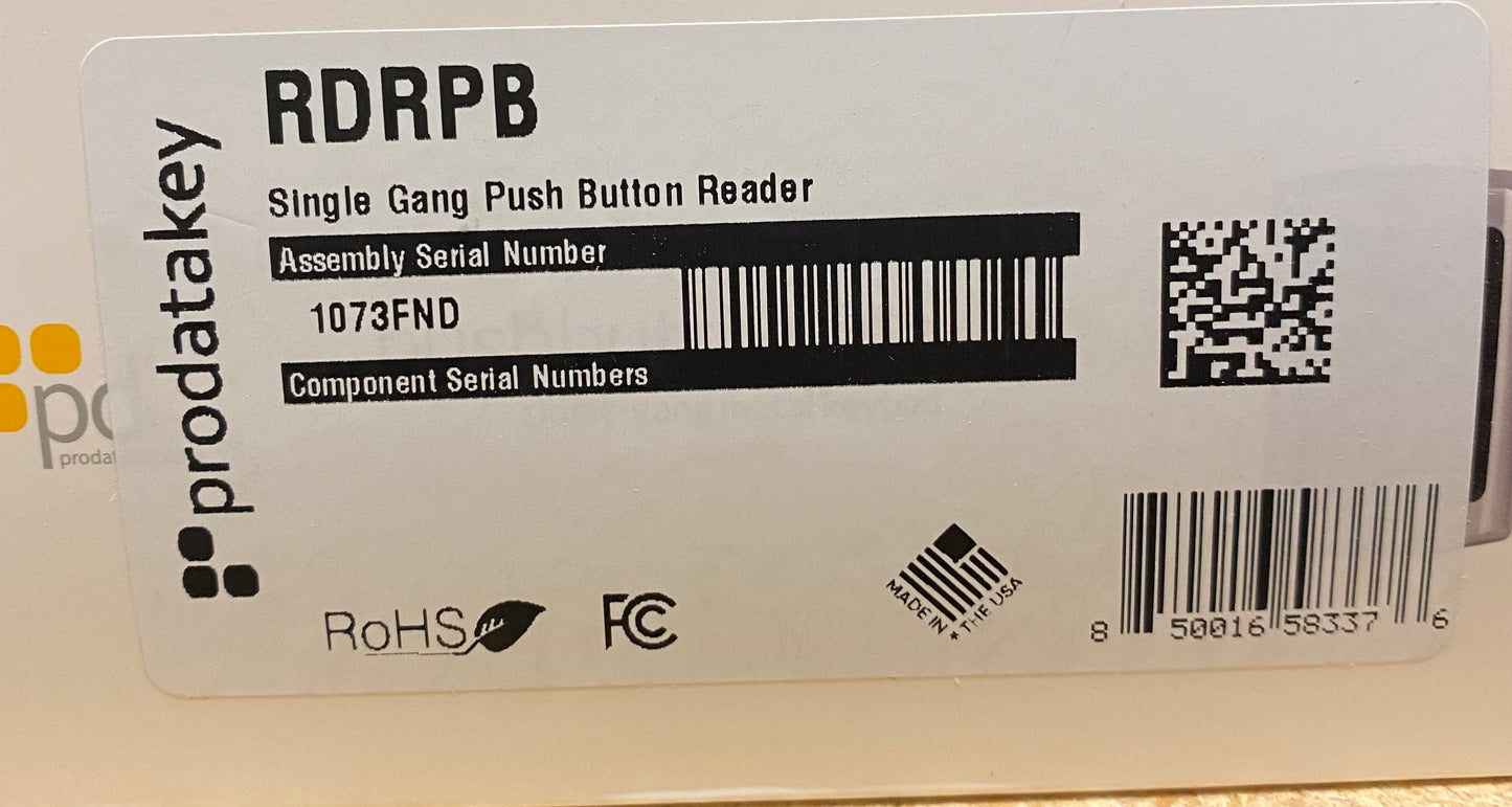 COE-0003: PDK Keypad (Metal) - Push Button Reader